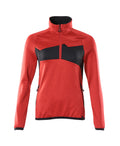 Fleecepullover mit kurzem Reißverschluss ACCELERATE traffic red/black