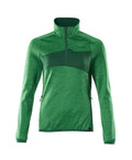 Fleecepullover mit kurzem Reißverschluss ACCELERATE grass green/green