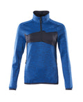 Fleecepullover mit kurzem Reißverschluss ACCELERATE azure blue/dark navy