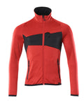 Fleecepullover mit Reißverschluss ACCELERATE traffic red/black