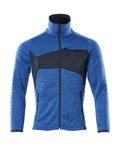 Knitted Jumper with zipper ACCELERATE azure blue/dark navy