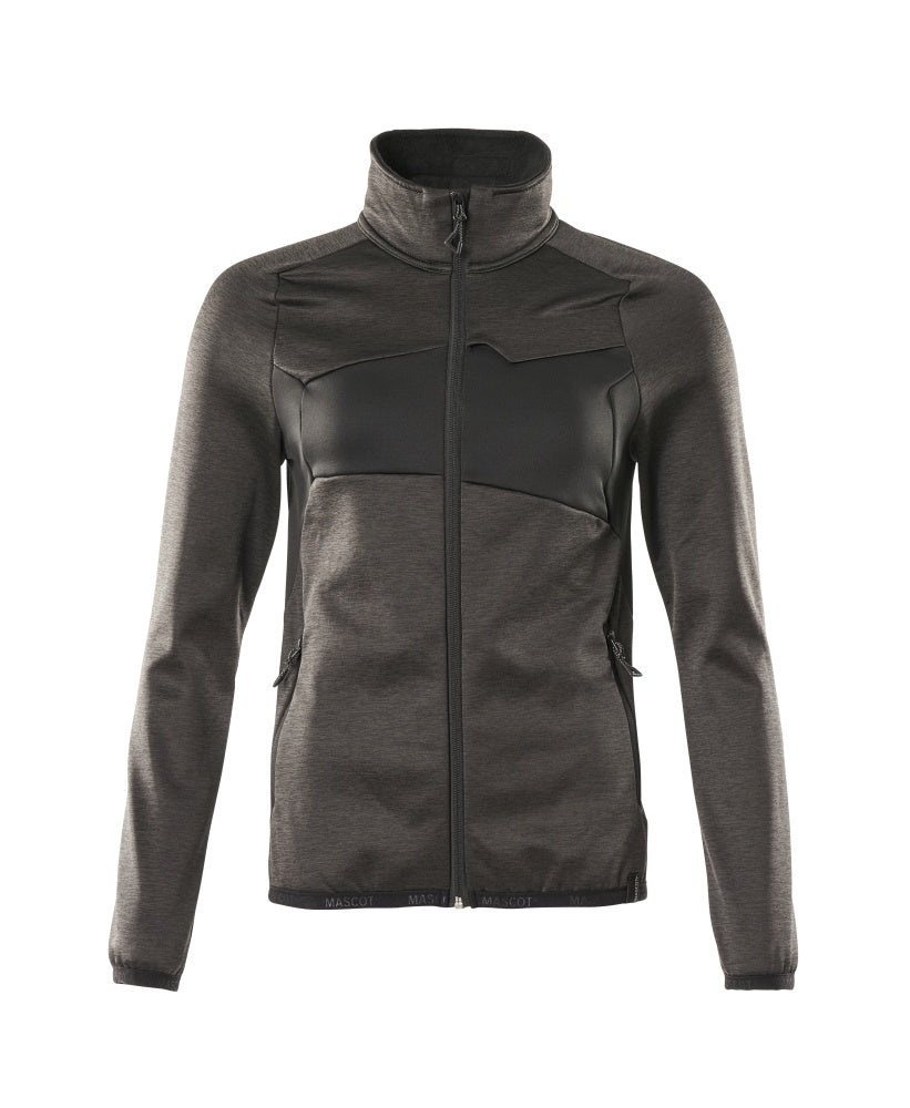 Fleecepullover mit Reißverschluss ACCELERATE dark anthracite/black