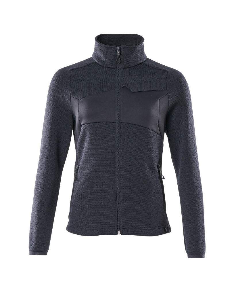 Knitted Jumper with zipper ACCELERATE dunkelblau