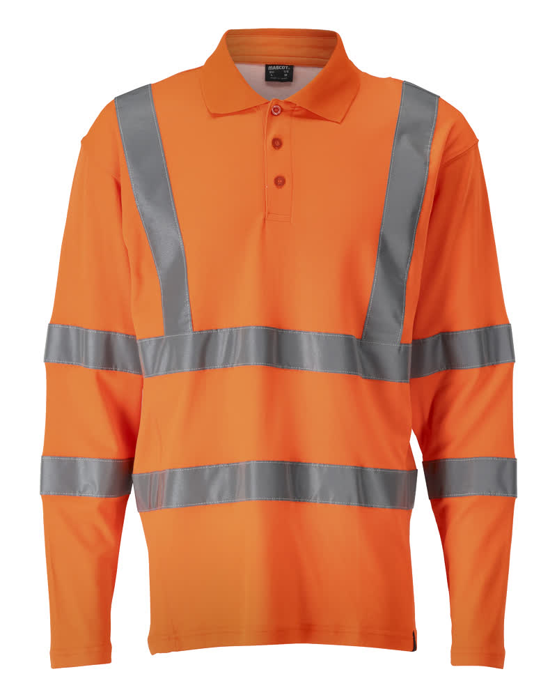 Polo Shirt, long-sleeved SAFE CLASSIC warnschutz-orange