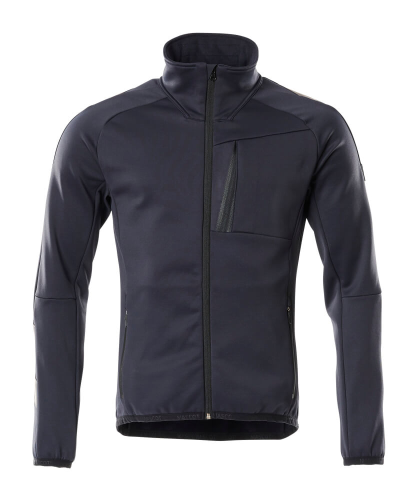 Fleecepullover mit Reißverschluss UNIQUE dunkelblau