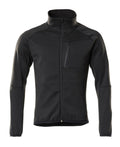 Fleecepullover mit Reißverschluss UNIQUE schwarz