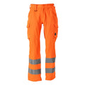 Arbeitshose mit Holstertaschen SAFE LIGHT warnschutz-orange