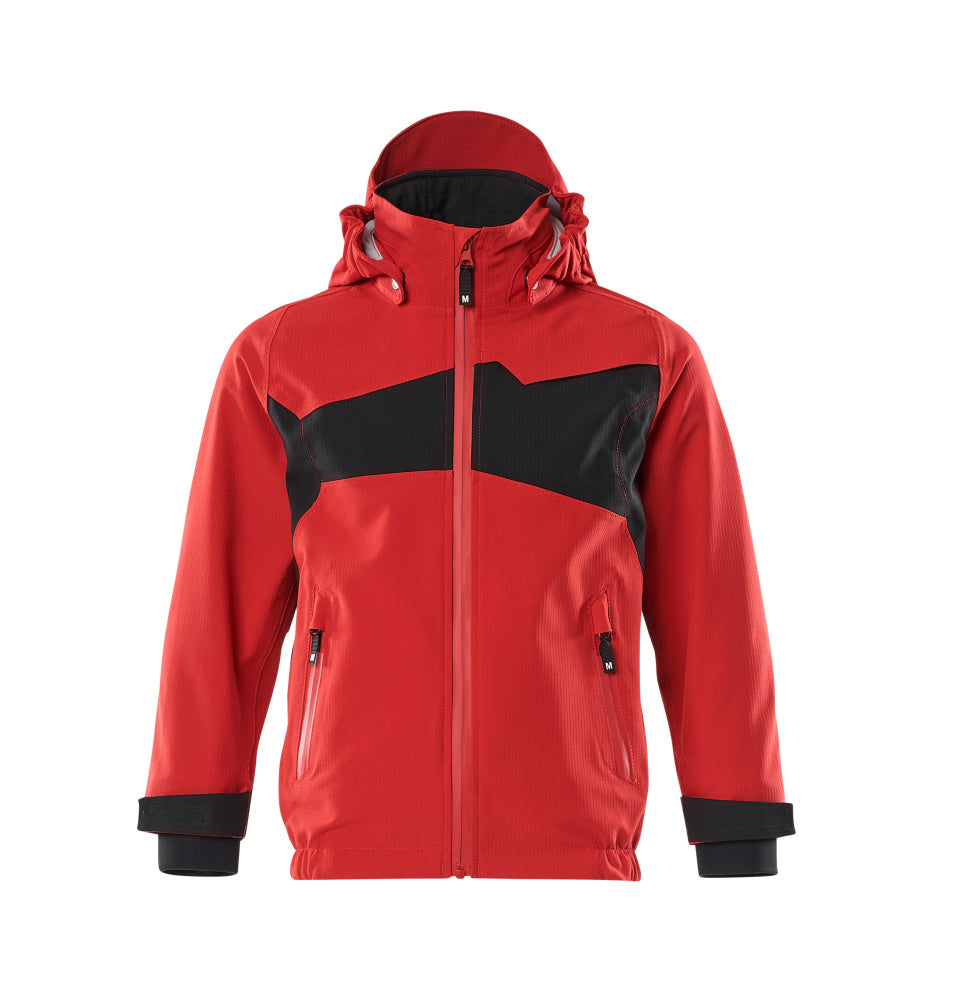 Outer Shell Jacket for children ACCELERATE traffic red/black