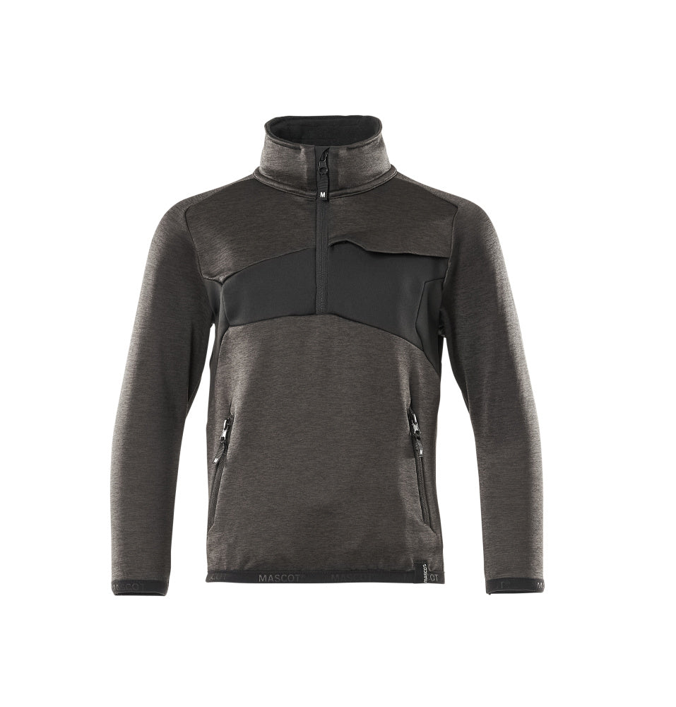 Fleece Jumper for children ACCELERATE dark anthracite/black