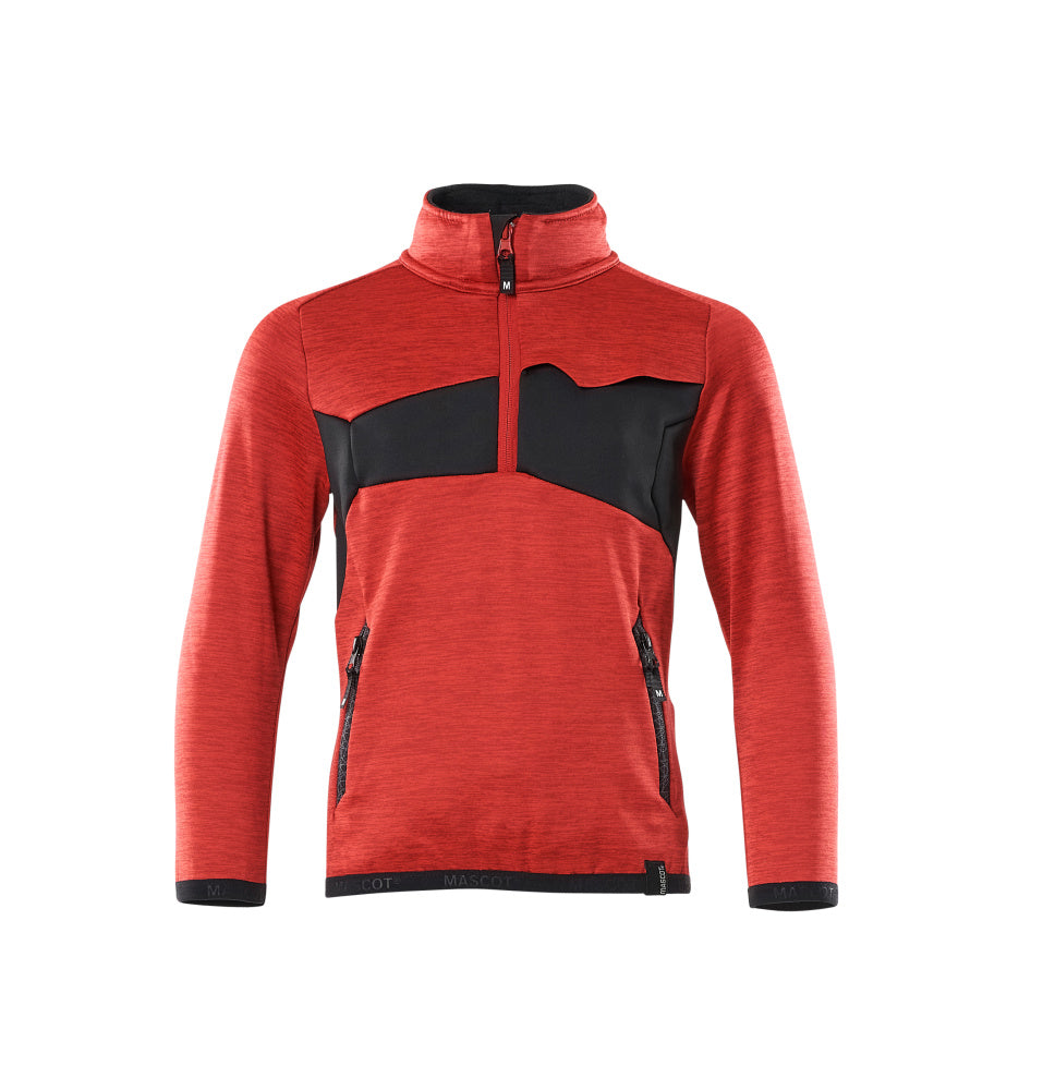 Fleece Jumper for children ACCELERATE traffic red/black