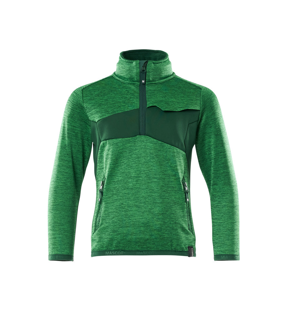 Fleece Jumper for children ACCELERATE grass green/green