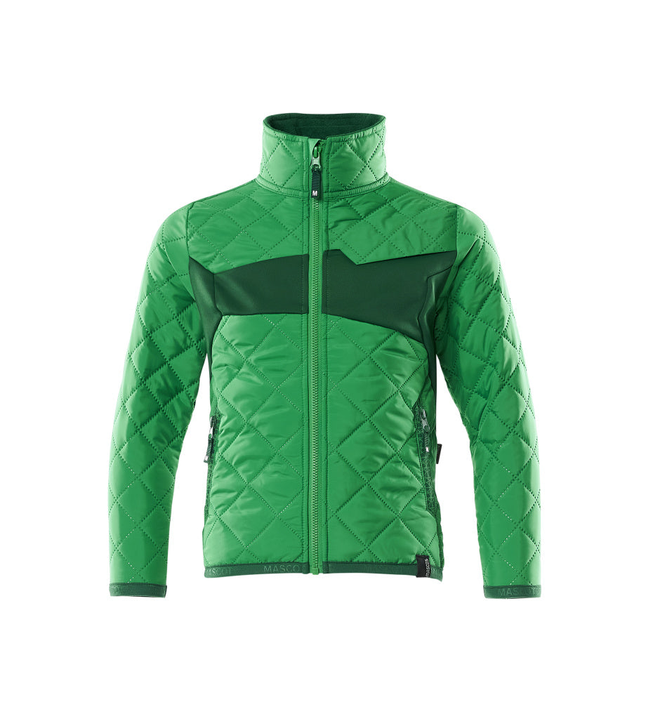 Thermal jacket for children ACCELERATE grass green/green
