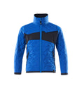 Thermal jacket for children ACCELERATE azure blue/dark navy