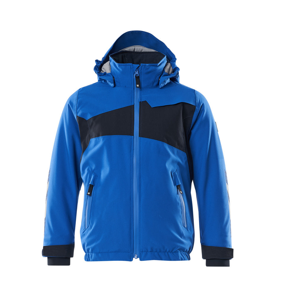 Winter Jacket for children ACCELERATE azure blue/dark navy