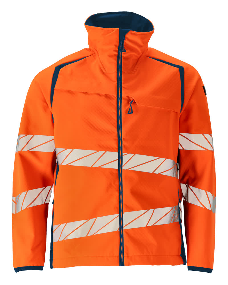 Softshell-Jacke ACCELERATE SAFE hi-vis orange/dark petroleum