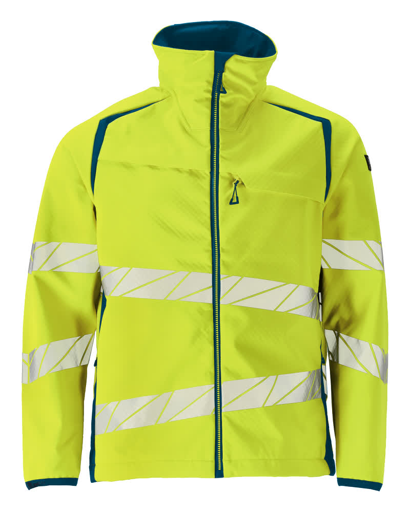 Softshell-Jacke ACCELERATE SAFE hi-vis yellow/dark petroleum