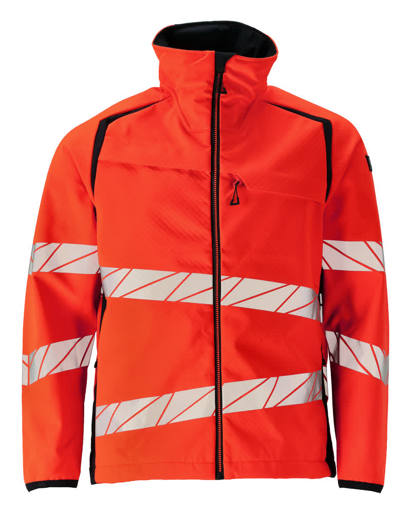 Softshell-Jacke ACCELERATE SAFE hi-vis red/dark navy