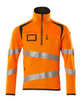 Knitted Jumper with half zip ACCELERATE SAFE hi-vis orange/dark anthracite