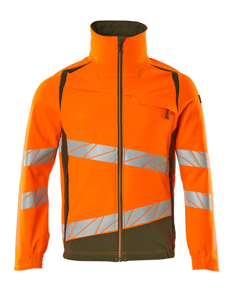 Arbeitsjacke ACCELERATE SAFE hi-vis orange/moss green