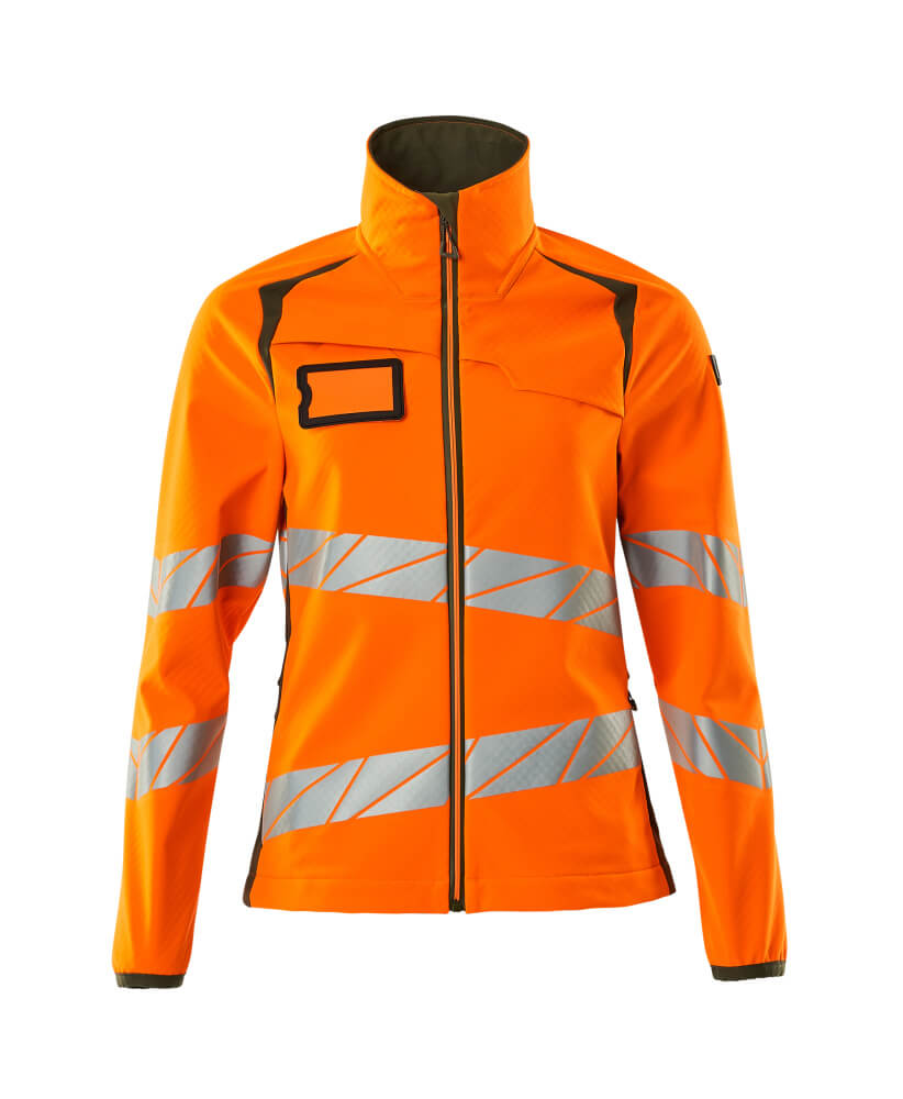 Softshell-Jacke ACCELERATE SAFE hi-vis orange/moss green