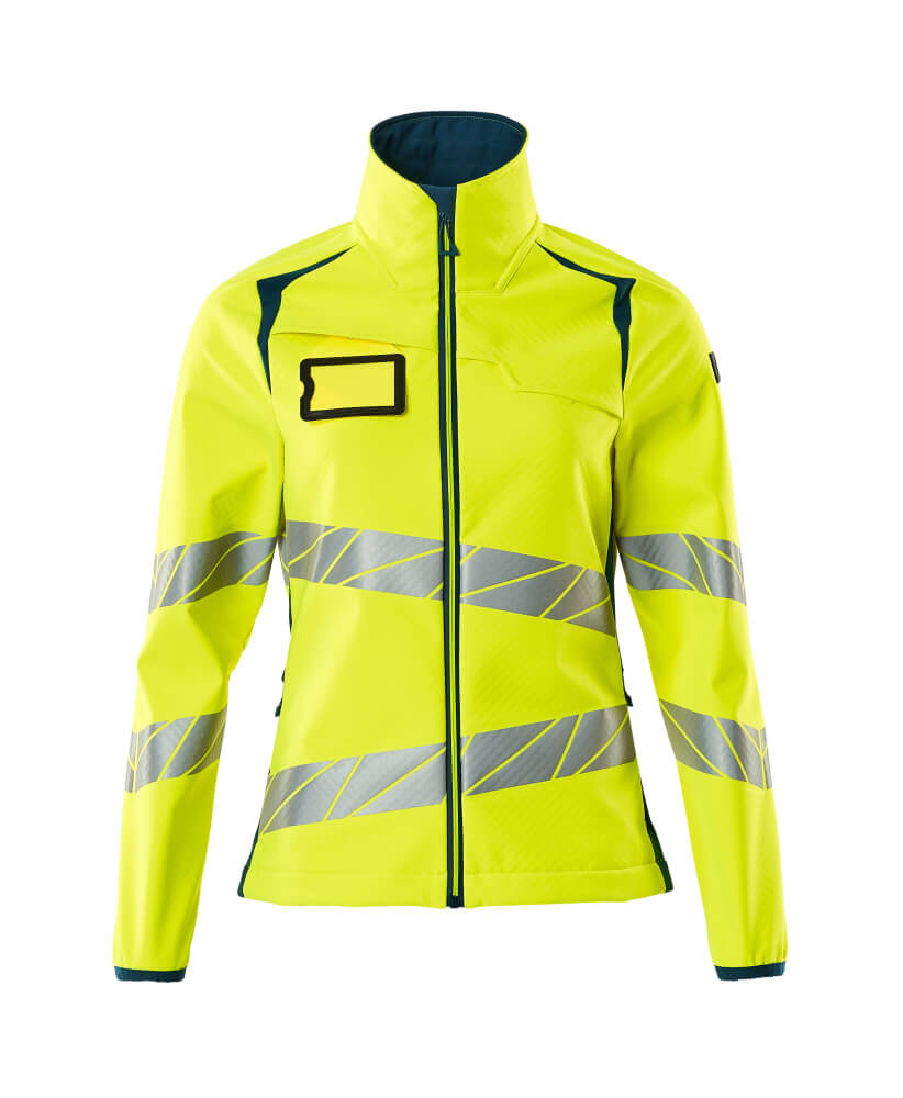 Softshell-Jacke ACCELERATE SAFE hi-vis yellow/dark petroleum
