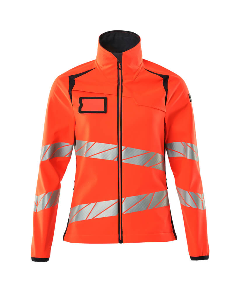 Softshell-Jacke ACCELERATE SAFE hi-vis red/dark navy