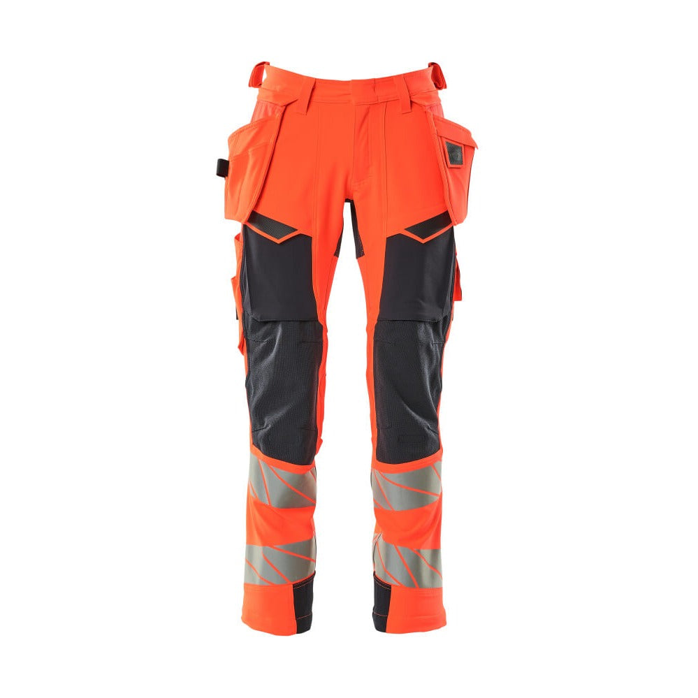 Arbeitshose mit Holstertaschen ACCELERATE SAFE hi-vis red/dark navy