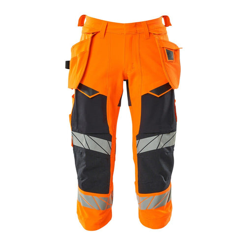 3/4 Arbeitshose mit Holstertaschen ACCELERATE SAFE hi-vis orange/dark navy