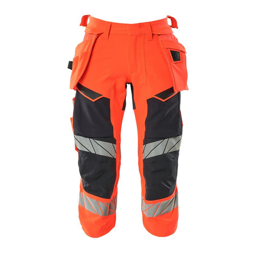 3/4 Arbeitshose mit Holstertaschen ACCELERATE SAFE hi-vis red/dark navy