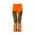Arbeitshose mit Kniepolstertaschen ACCELERATE SAFE hi-vis orange/moss green