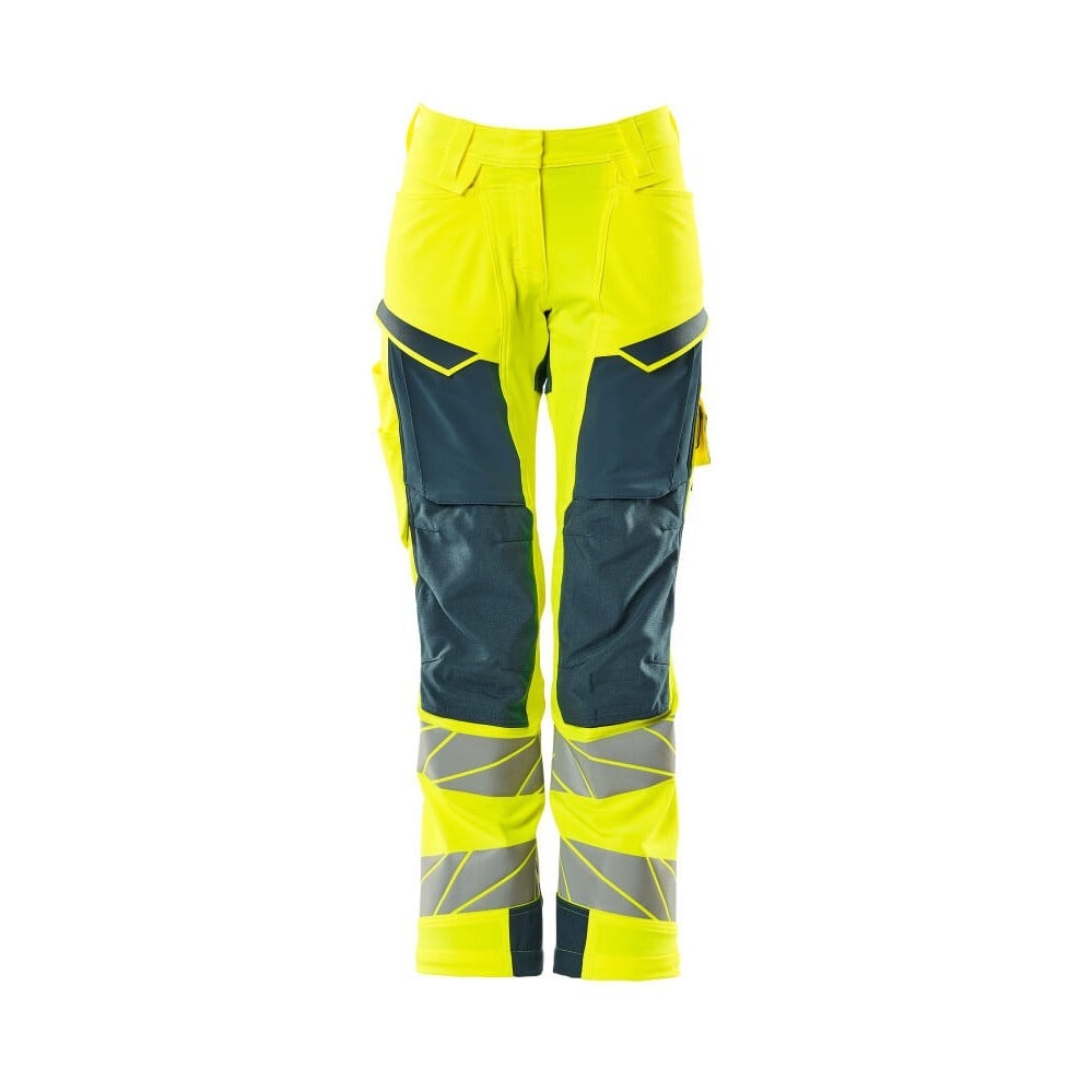 Arbeitshose mit Kniepolstertaschen ACCELERATE SAFE hi-vis yellow/dark petroleum