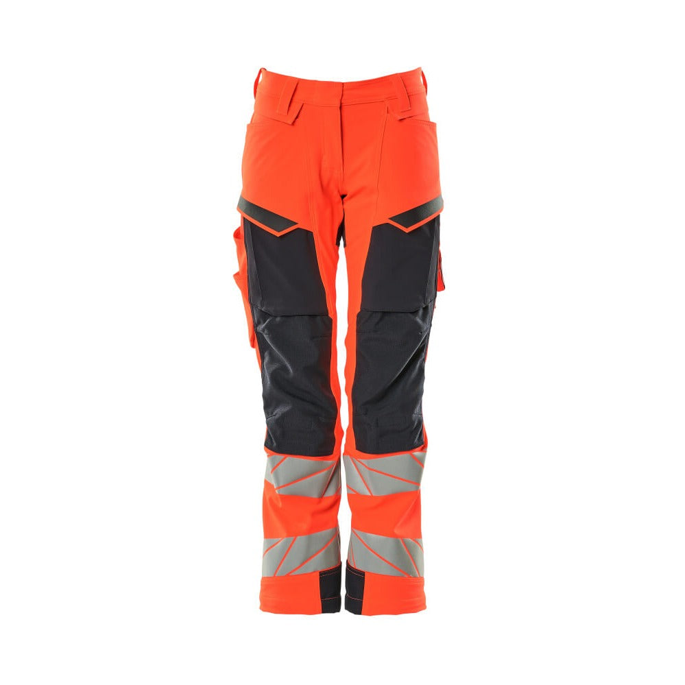 Arbeitshose mit Kniepolstertaschen ACCELERATE SAFE hi-vis red/dark navy