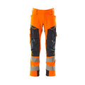Arbeitshose mit Kniepolstertaschen ACCELERATE SAFE hi-vis orange/dark navy