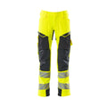 Arbeitshose mit Kniepolstertaschen ACCELERATE SAFE hi-vis yellow/dark navy