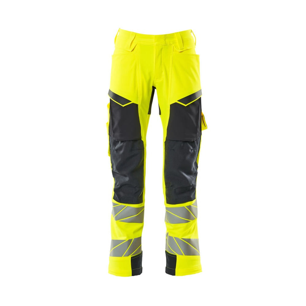Arbeitshose mit Kniepolstertaschen ACCELERATE SAFE hi-vis yellow/dark navy