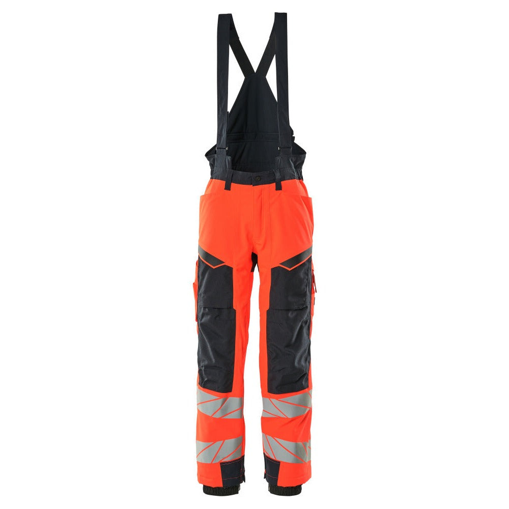 Winter Trousers ACCELERATE SAFE hi-vis red/dark navy