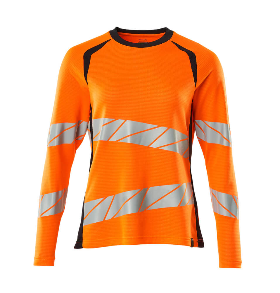 Langarmshirt ACCELERATE SAFE warnschutz-orange/dunkelblau
