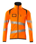 Fleecepullover mit Reißverschluss ACCELERATE SAFE hi-vis orange/dark navy