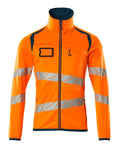 Fleecepullover mit Reißverschluss ACCELERATE SAFE hi-vis orange/dark petroleum