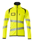Fleecepullover mit Reißverschluss ACCELERATE SAFE hi-vis yellow/dark navy
