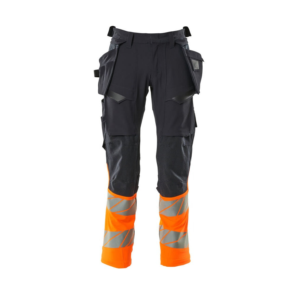 Arbeitshose mit Holstertaschen ACCELERATE SAFE dark navy/hi-vis orange