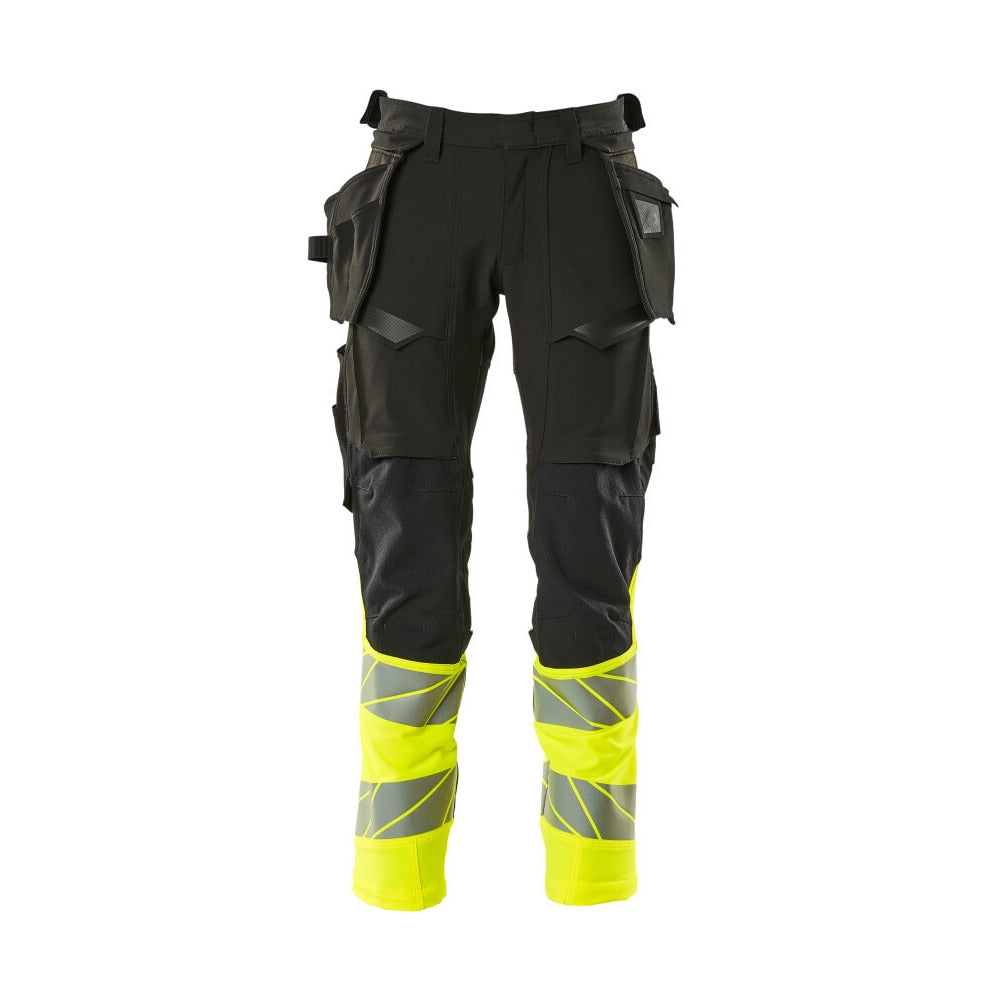 Arbeitshose mit Holstertaschen ACCELERATE SAFE black/hi-vis yellow