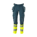 Arbeitshose mit Holstertaschen ACCELERATE SAFE dark petroleum/hi-vis yellow