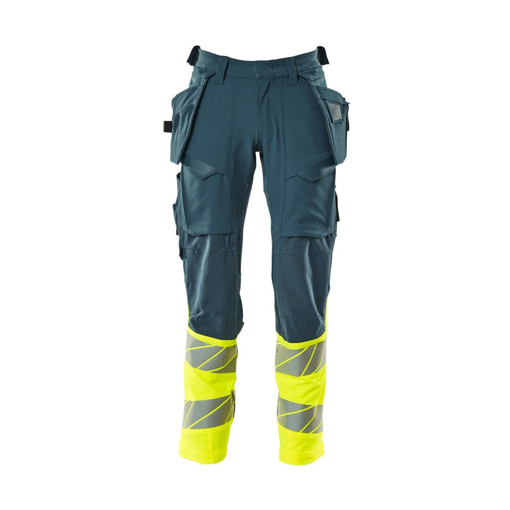 Arbeitshose mit Holstertaschen ACCELERATE SAFE dark petroleum/hi-vis yellow
