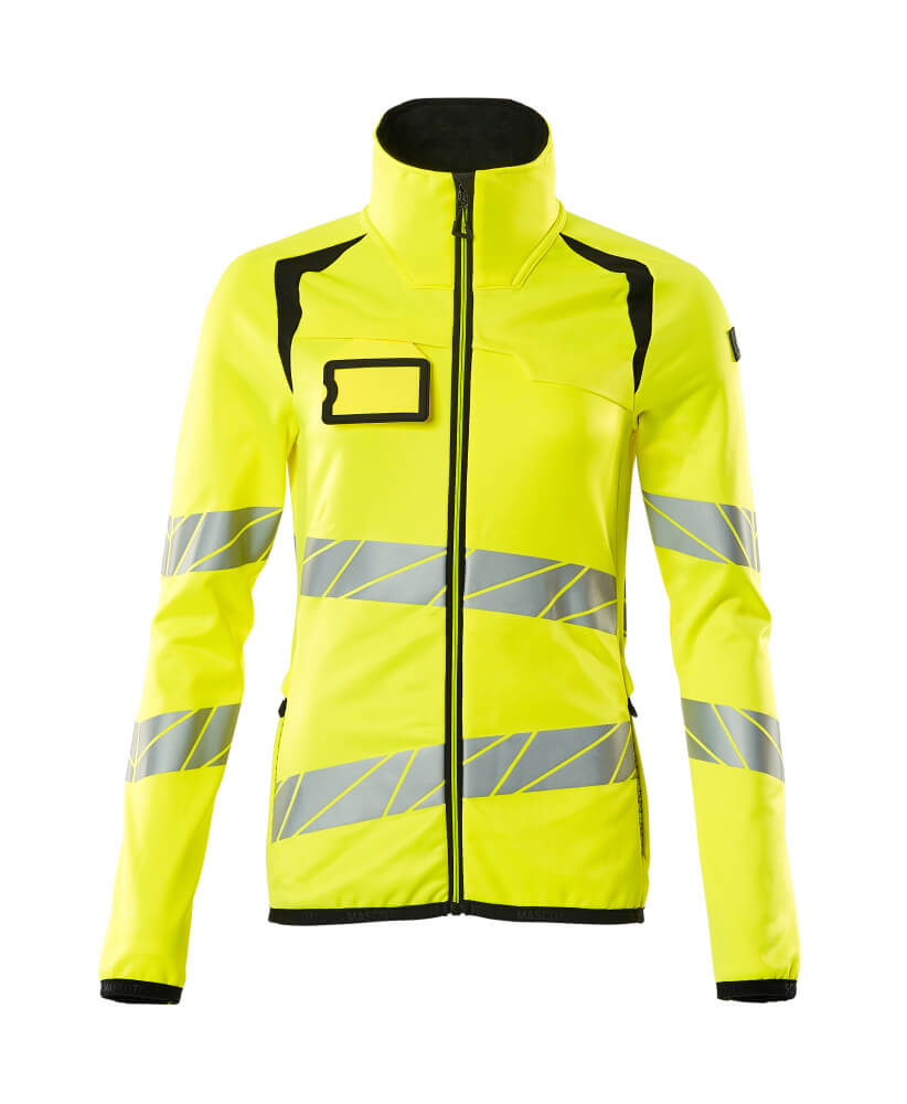 Fleecepullover mit Reißverschluss ACCELERATE SAFE hi-vis yellow/black