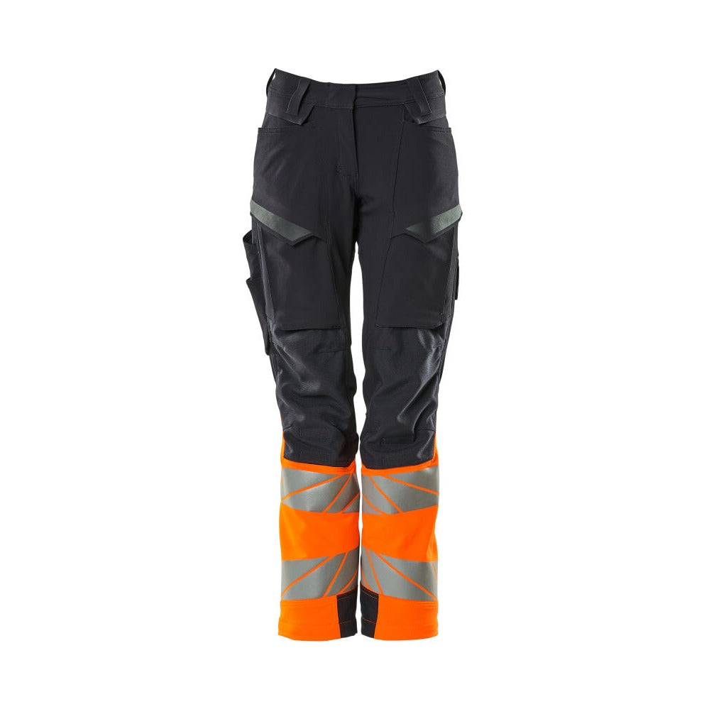 Arbeitshose mit Kniepolstertaschen ACCELERATE SAFE dark navy/hi-vis orange