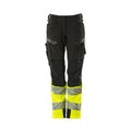 Arbeitshose mit Kniepolstertaschen ACCELERATE SAFE black/hi-vis yellow