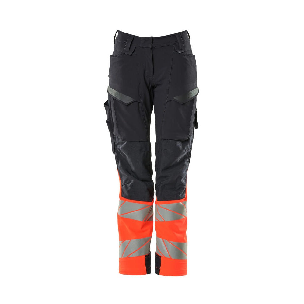 Arbeitshose mit Kniepolstertaschen ACCELERATE SAFE dark navy/hi-vis red