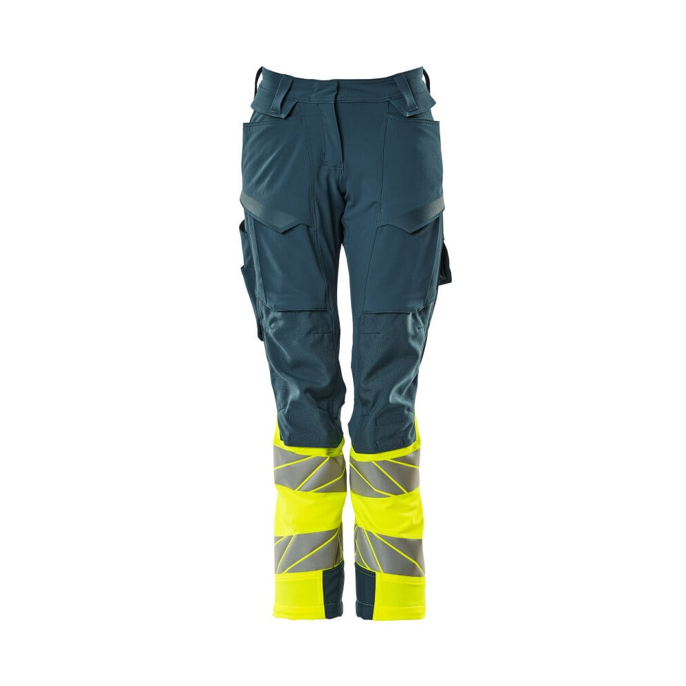 Arbeitshose mit Kniepolstertaschen ACCELERATE SAFE dark petroleum/hi-vis yellow