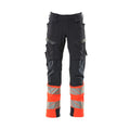 Arbeitshose mit Kniepolstertaschen ACCELERATE SAFE dark navy/hi-vis red
